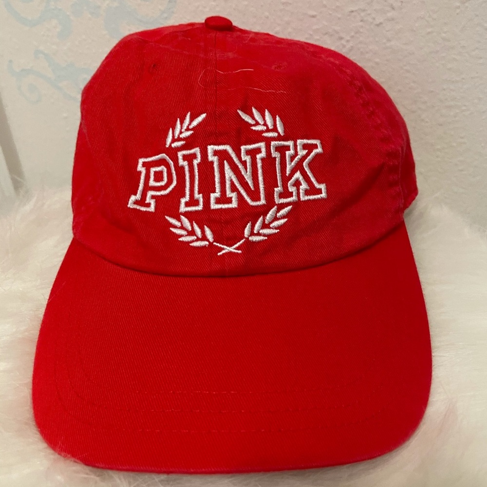 Pink brand hat